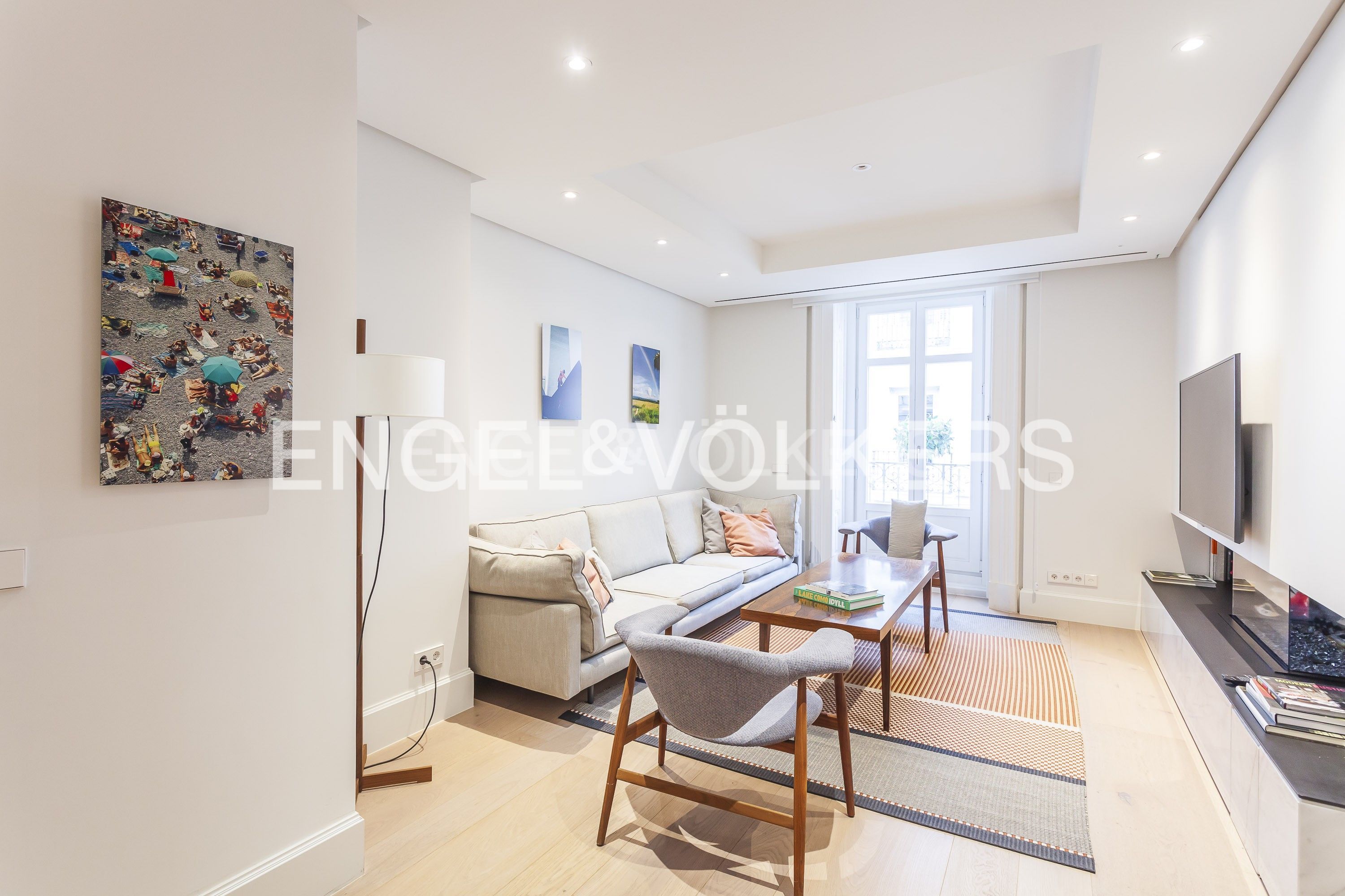 Sala de estar de Piso en venta en  Madrid Capital con Aire acondicionado, Calefacción y Parquet