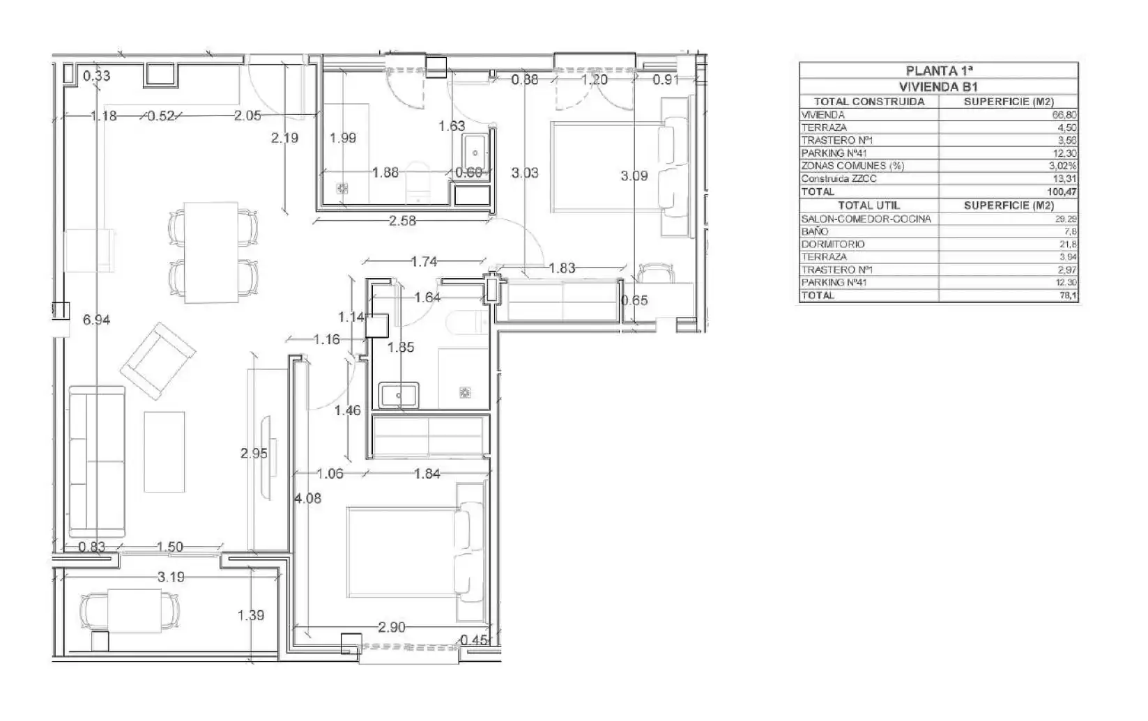 Neubau-Wohnung mit Terrasse zum Verkauf in Calle Río Chillar 2, imagen 17