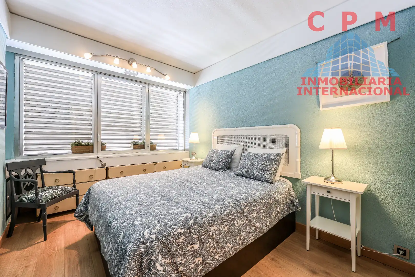 Schlafzimmer von Wohnung zur Miete in Madrid mit Klimaanlage, Heizung und Parkett