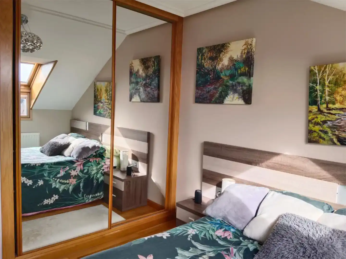 Bedroom of Flat for rent in Carreño  with Parquet flooring, Furnished and Oven