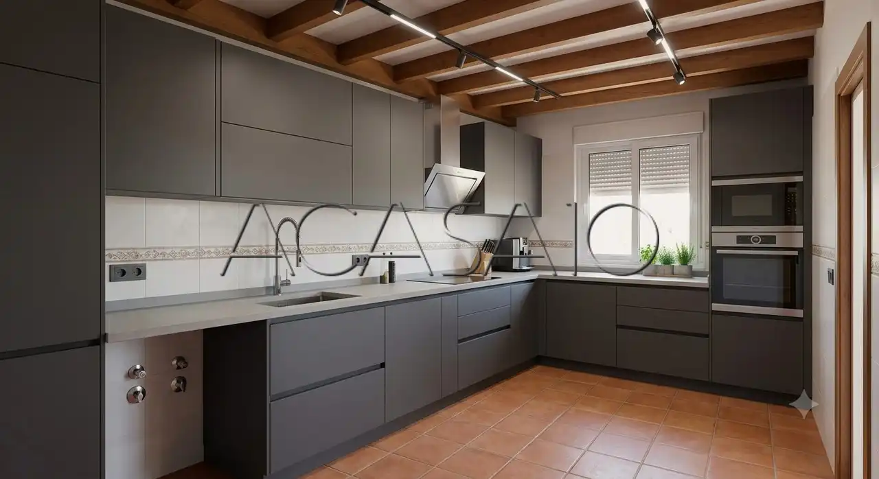Cocina de Dúplex en venta en Villaluenga de la Sagra con Aire acondicionado