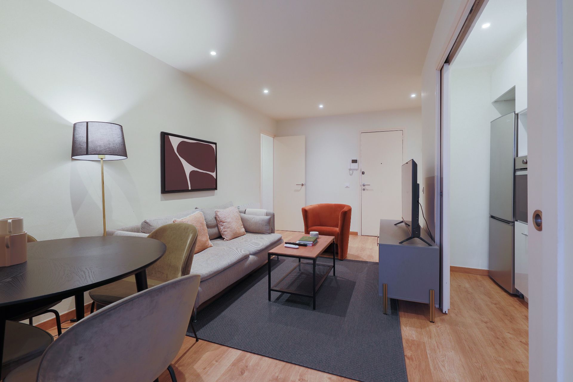 Living room of Flat for sale in  Barcelona Capital  with Air Conditioner, Heating and Furnished