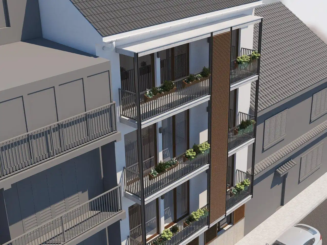 Terrasse von Wohnungen zum Verkauf in Fuengirola mit Klimaanlage und Terrasse