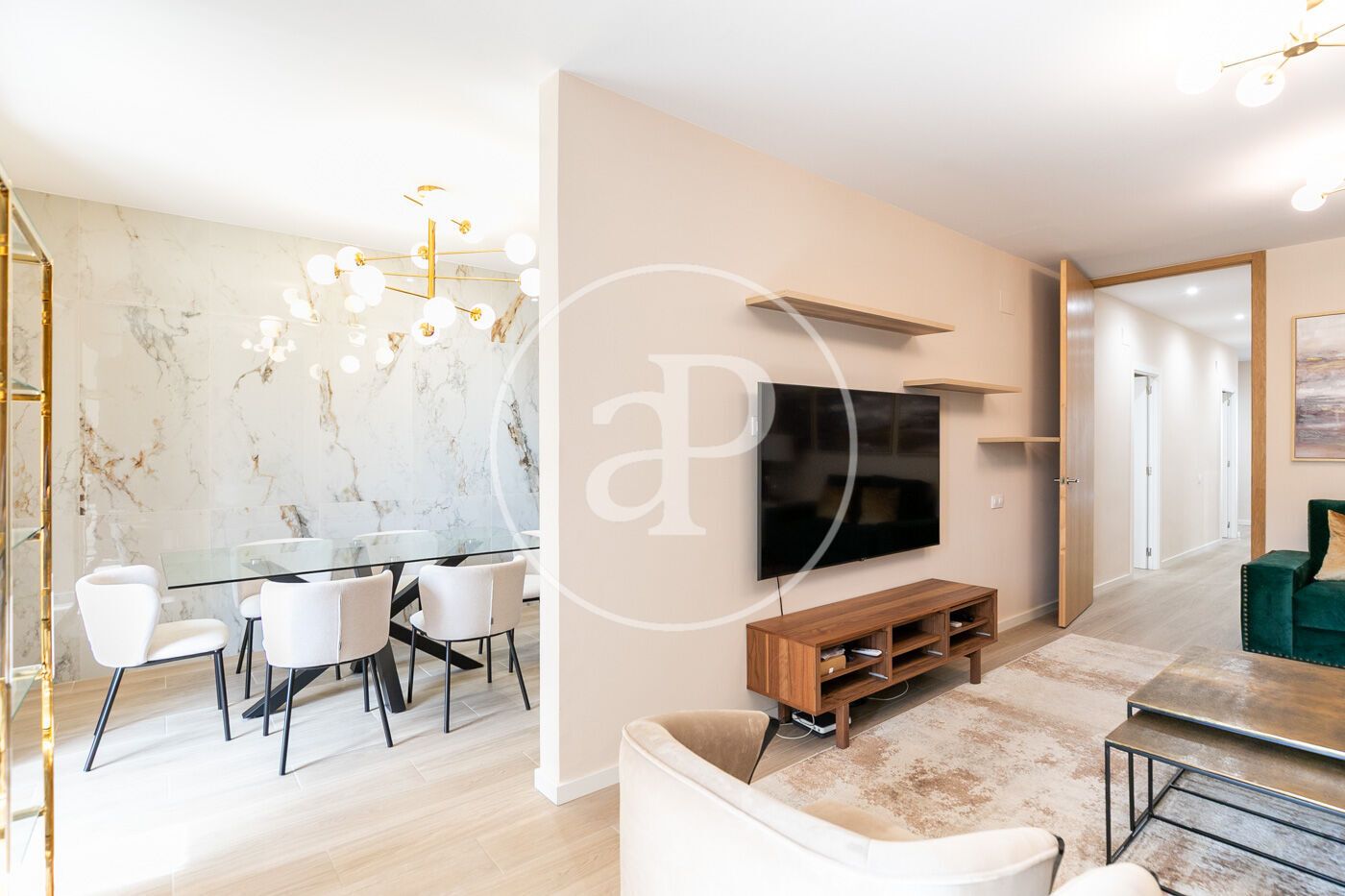 Living room of Flat for sale in  Barcelona Capital  with Air Conditioner, Heating and Furnished