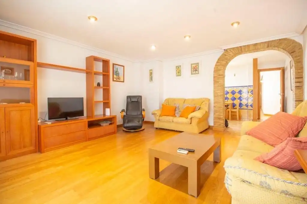 Sala d'estar de Pis de lloguer en Torrevieja amb Aire condicionat, Calefacció i Terrassa