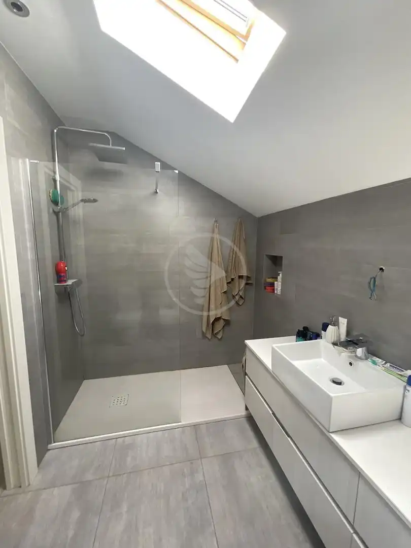 Bany de Casa o xalet en venda en Linares amb Aire condicionat, Jardí privat i Piscina