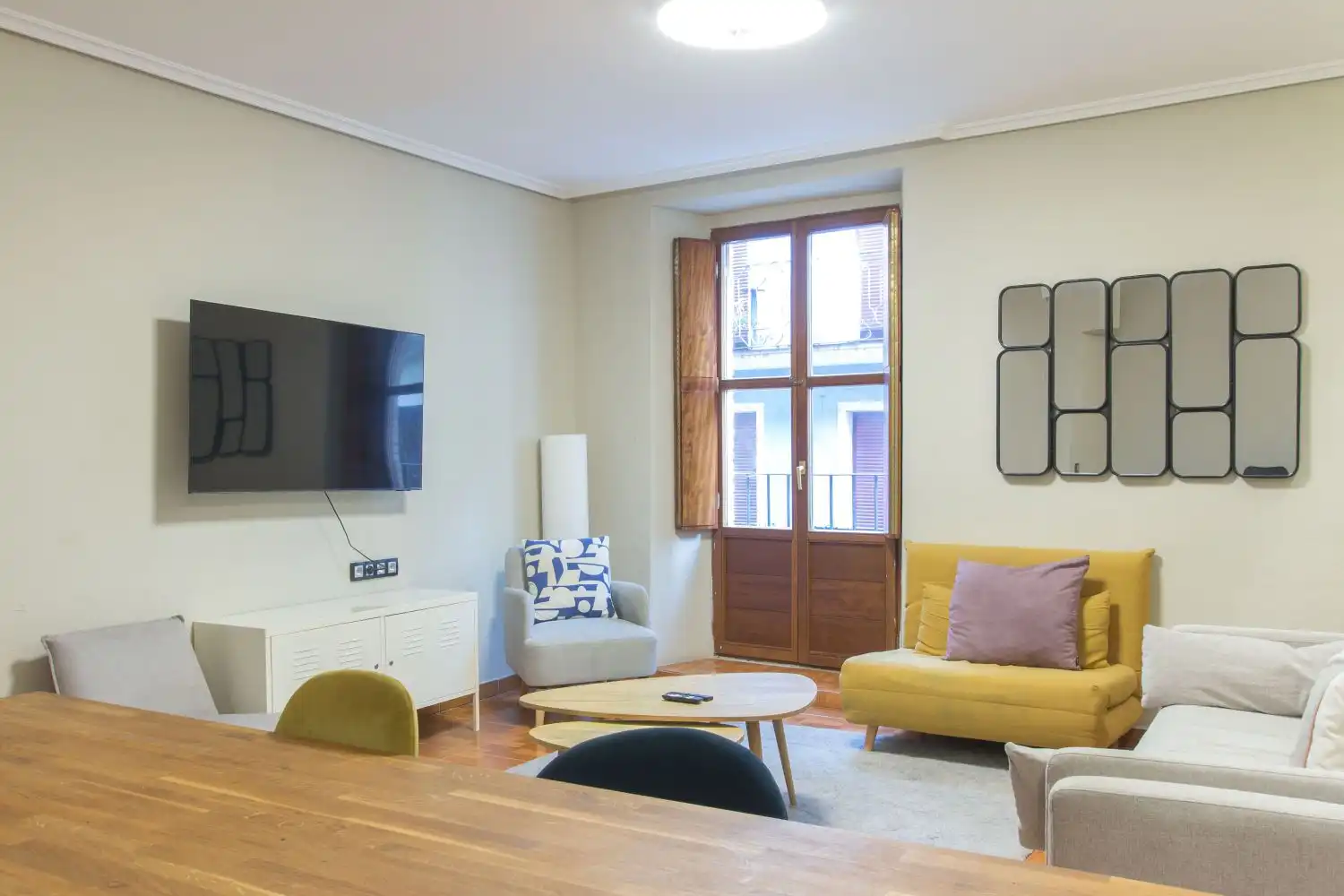Sala de estar de Piso en venta en  Pamplona / Iruña con Calefacción, Amueblado y Balcón