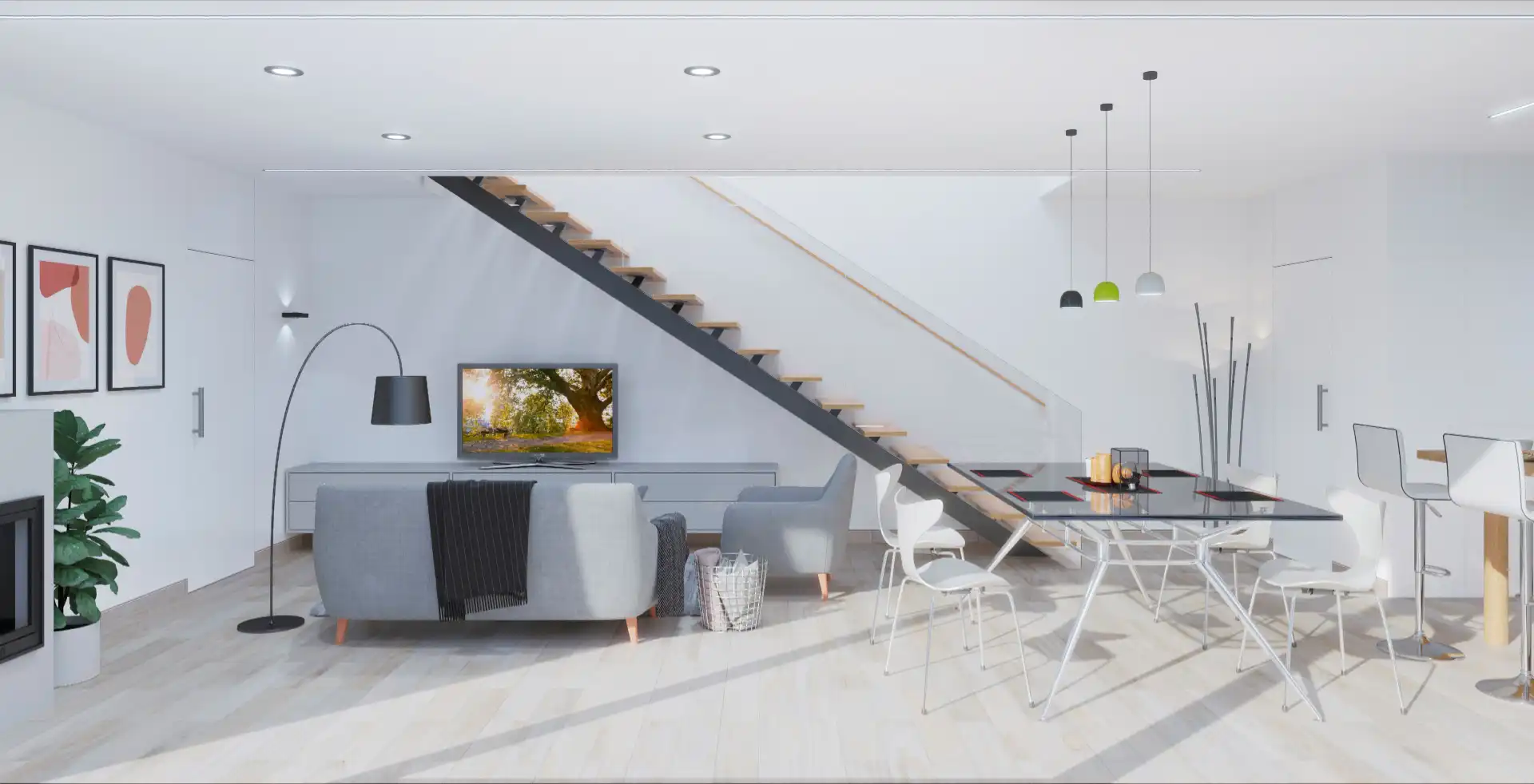 Sala de estar de Casa adosada en venta en Santiago de Compostela  con Calefacción, Jardín privado y Terraza