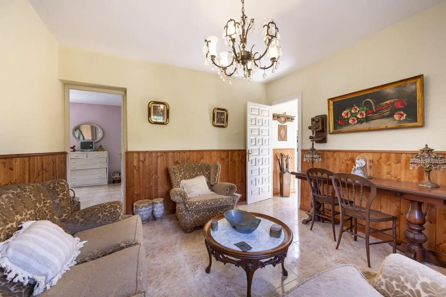 Sala de estar de Casa o chalet en venta en Almería con Aire acondicionado, Jardín privado y Terraza