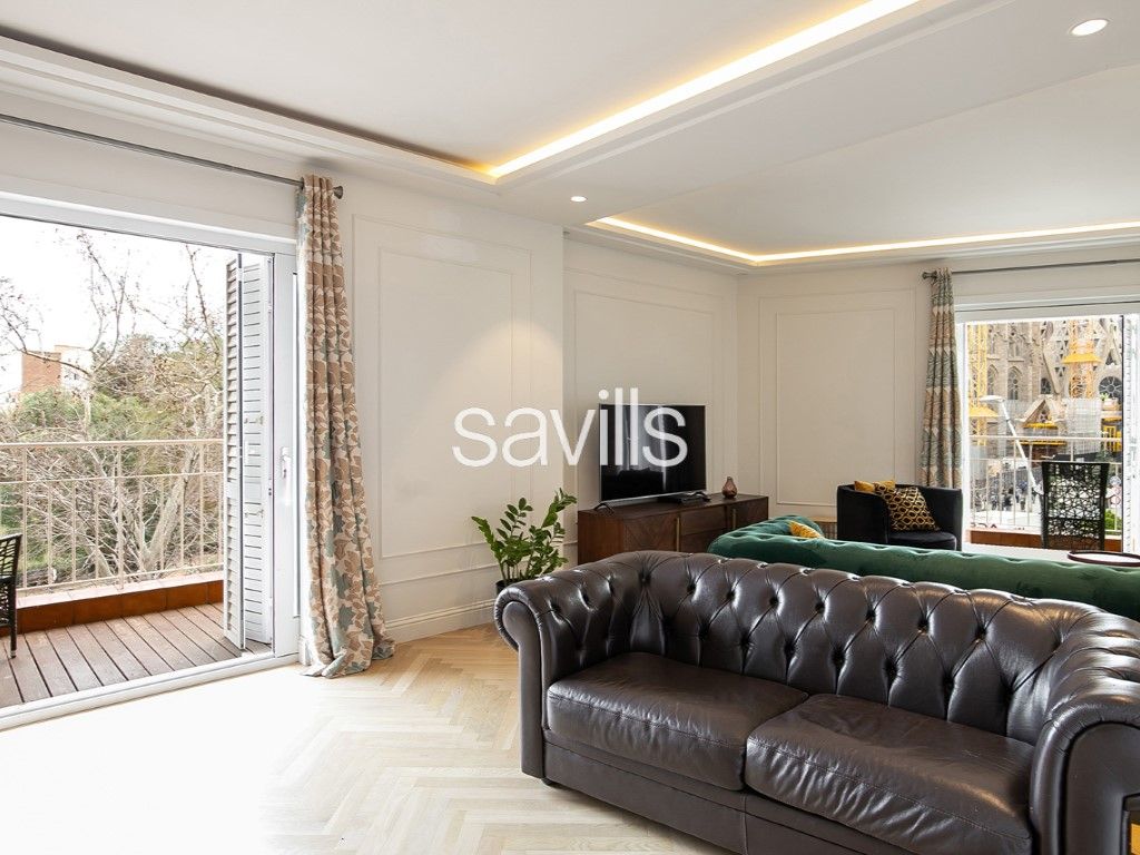 Sala d'estar de Apartament en venda en  Barcelona Capital amb Aire condicionat, Calefacció i Terrassa