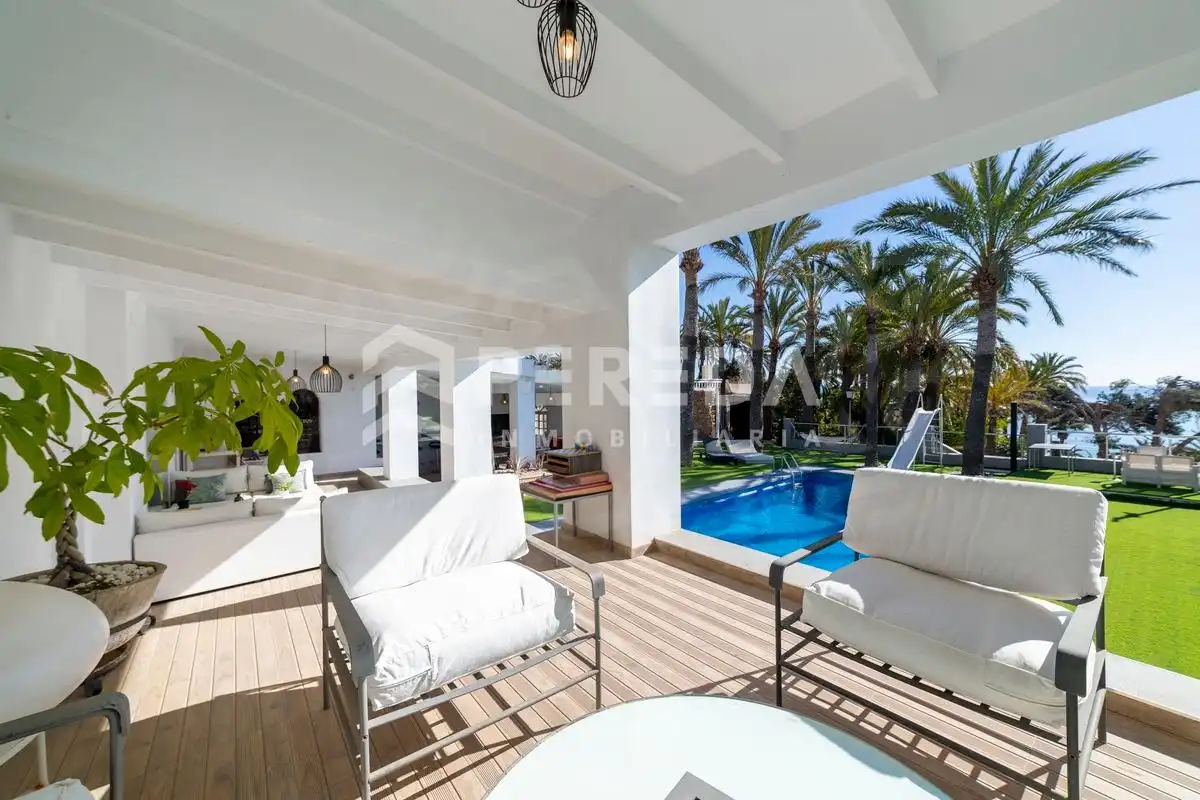 Garden of Houses for sale in Roquetas de Mar  with Private garden and Swimming Pool