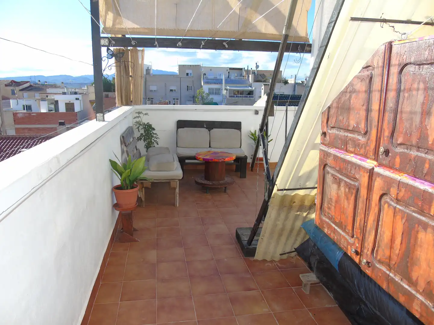 Terrasse von Dachboden zum Verkauf in Lorquí mit Klimaanlage, Terrasse und Ofen