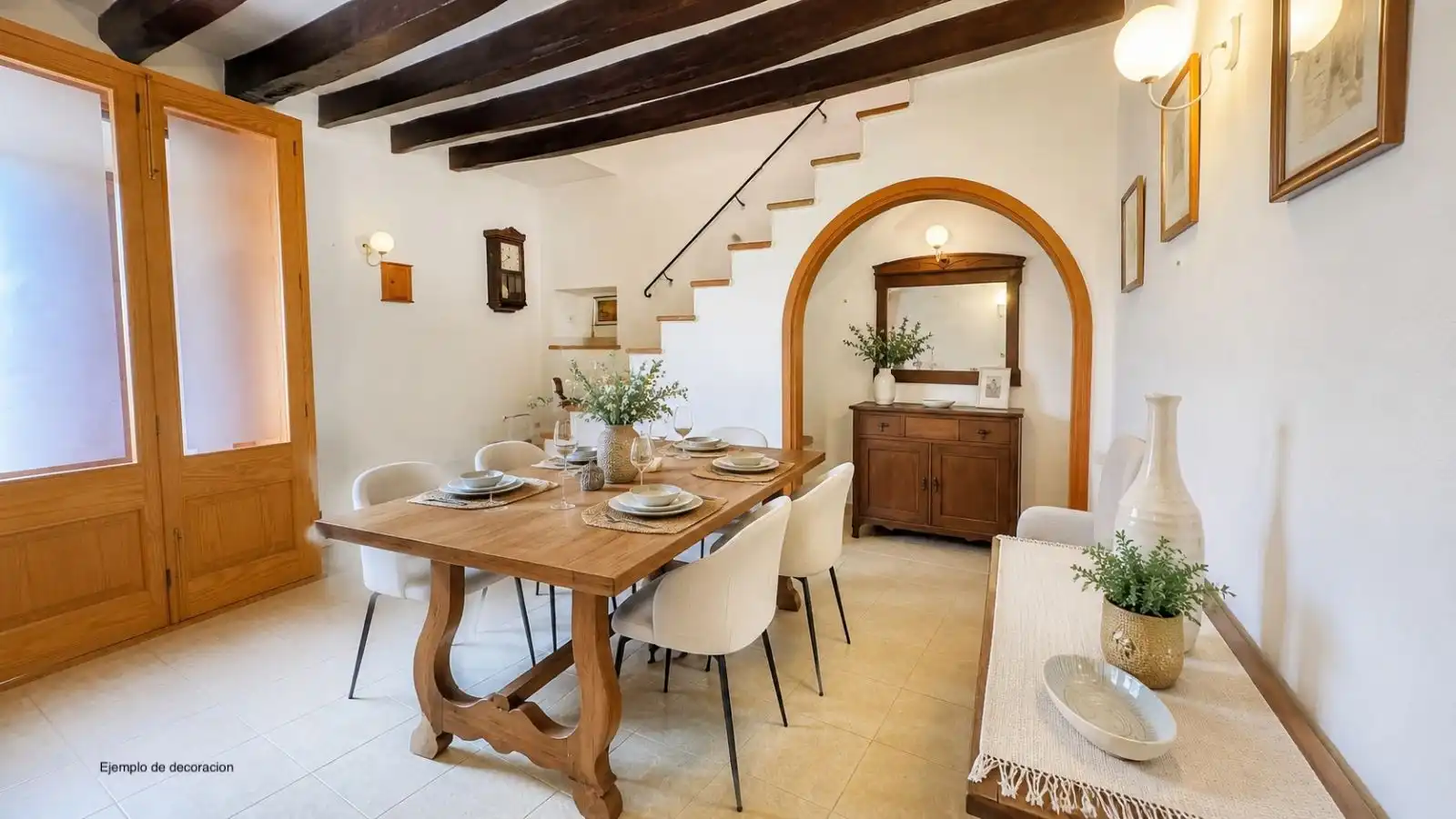 Esszimmer von Einfamilien-Reihenhaus zum Verkauf in Pollença mit Terrasse und Balkon