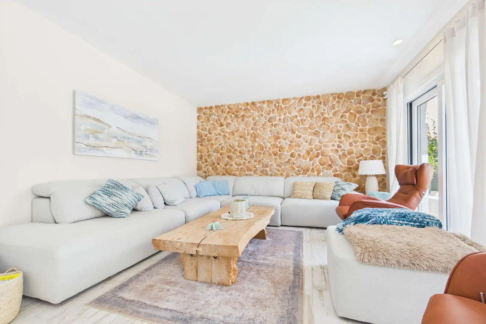 Wohnzimmer von Haus oder Chalet zum Verkauf in Capdepera mit Klimaanlage, Heizung und Terrasse