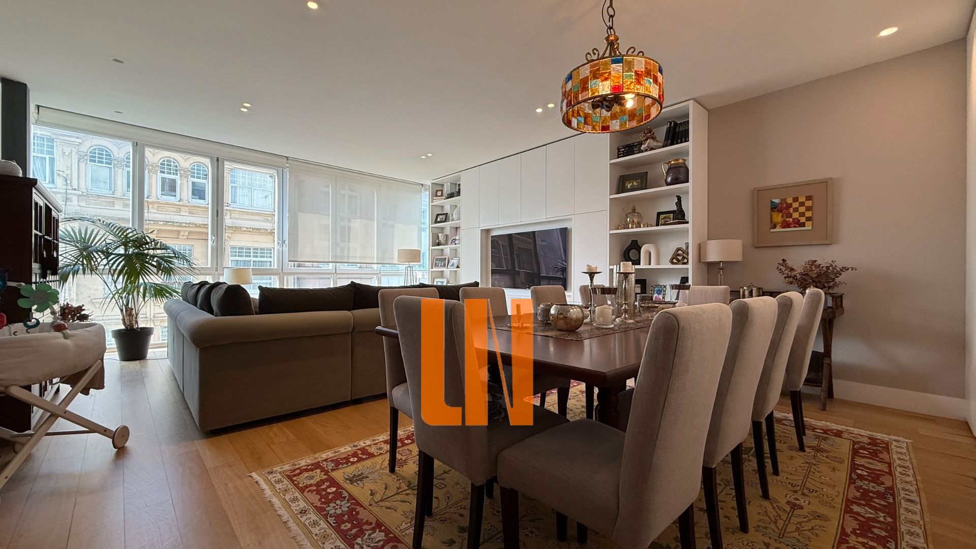 Living room of Flat for sale in A Coruña Capital   with Heating, Parquet flooring and Oven