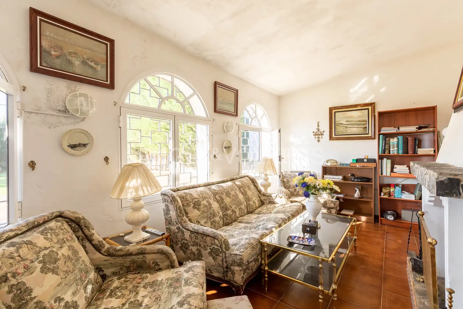 Sala de estar de Finca rústica en venta en El Rompido con Aire acondicionado, Calefacción y Jardín privado