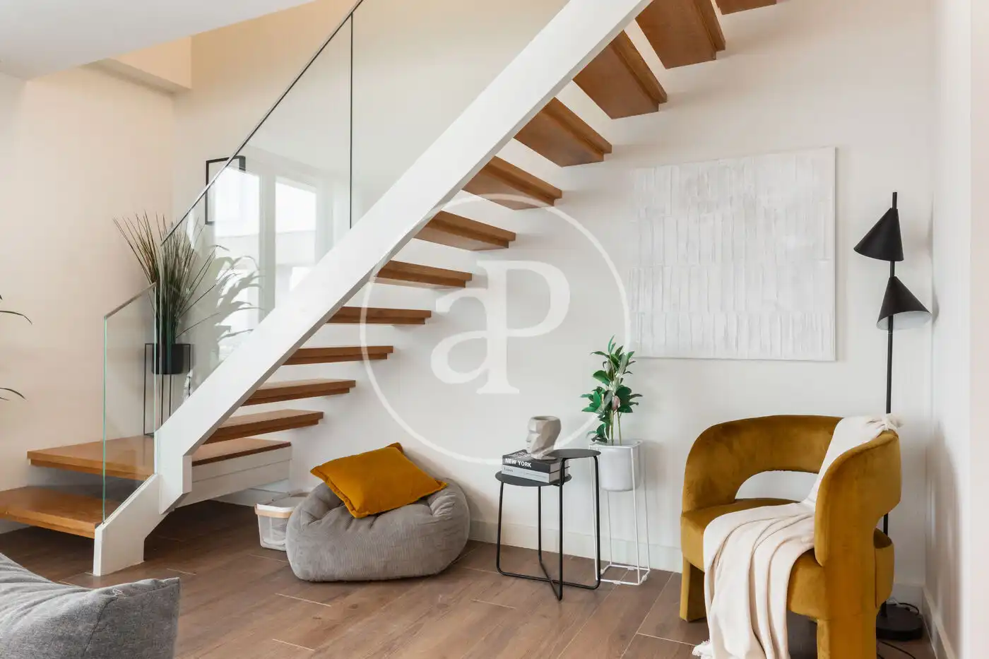Sala de estar de Piso en venta en Canals con Aire acondicionado, Calefacción y Jardín privado