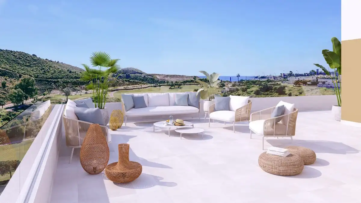 Terraza de Apartamento en venta en Mijas con Aire acondicionado, Terraza y Trastero