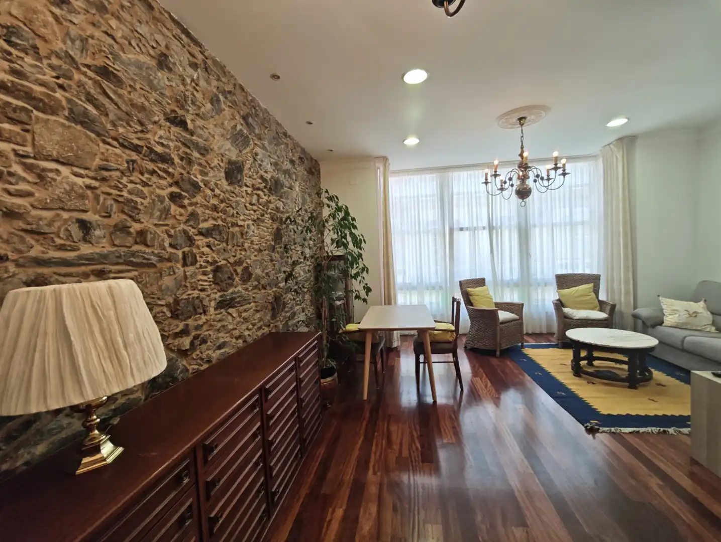 Sala de estar de Piso de alquiler en Ferrol con Calefacción, Parquet y Terraza