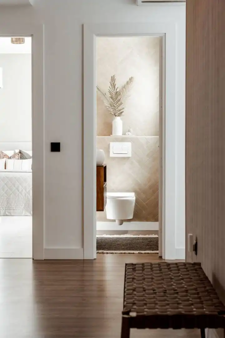 Baño de Casa o chalet de alquiler en Estepona con Aire acondicionado, Jardín privado y Terraza