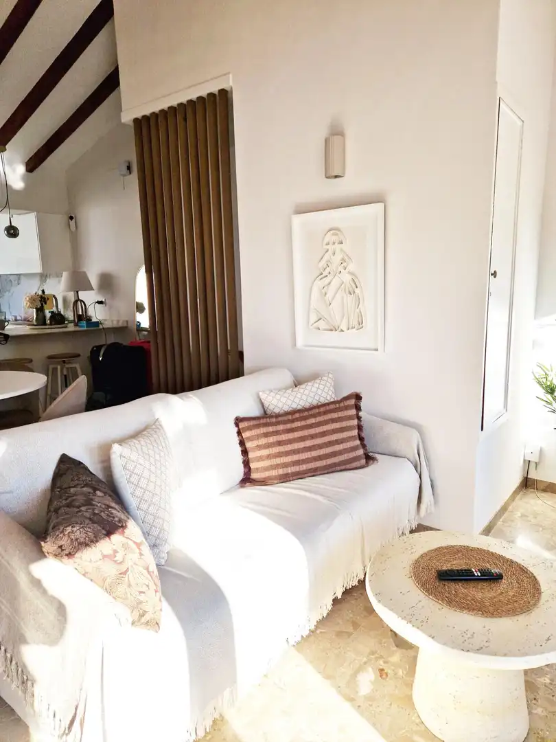 Sala d'estar de Pis de lloguer en Dénia amb Aire condicionat, Calefacció i Terrassa