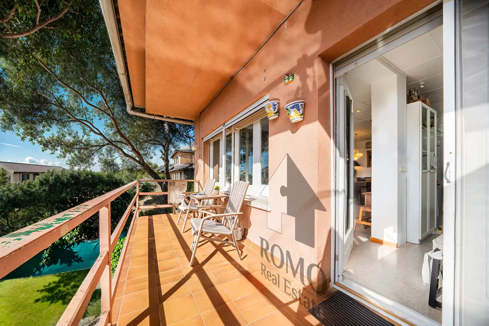 Terraza de Casa adosada en venta en Sant Fost de Campsentelles con Calefacción, Jardín privado y Terraza