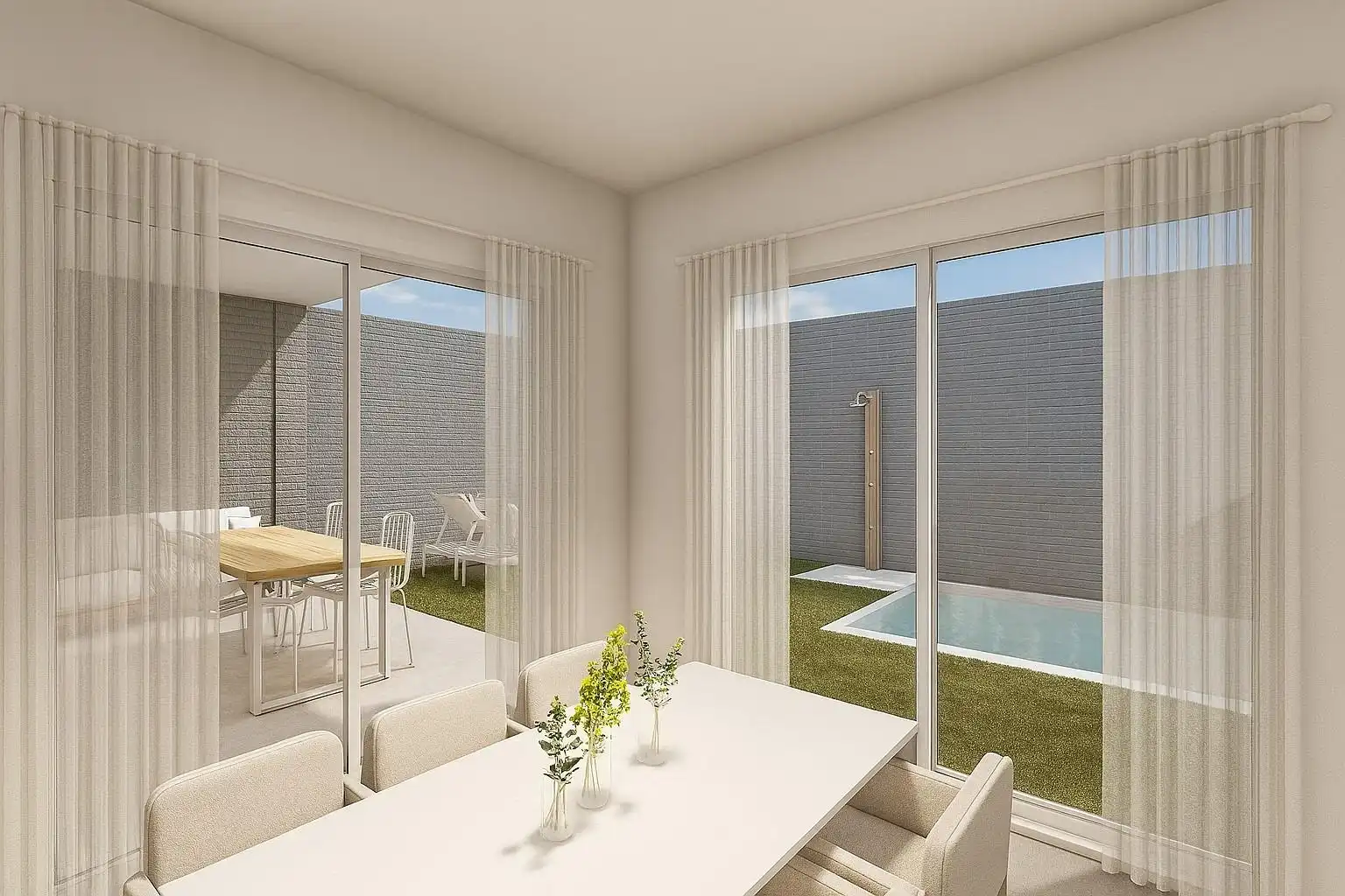 Swimming pool of Detached homes for sale in Plasencia  with Air Conditioner, Heating and Private garden