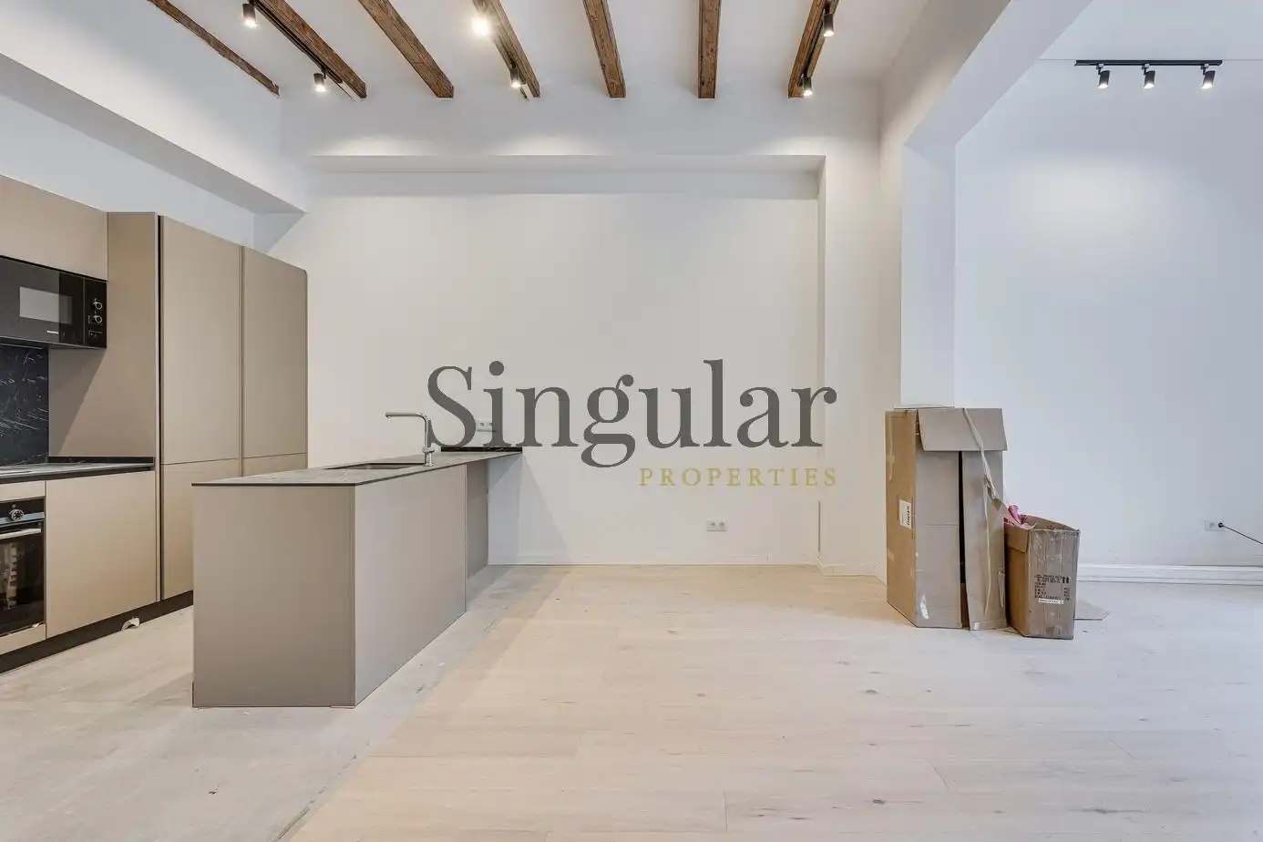 Kitchen of Duplexes for sale in Barcelona  with Air Conditioner, Heating and Private garden