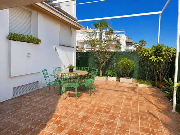 Terraza de Apartamento en venta en Torrox con Aire acondicionado, Calefacción y Jardín privado