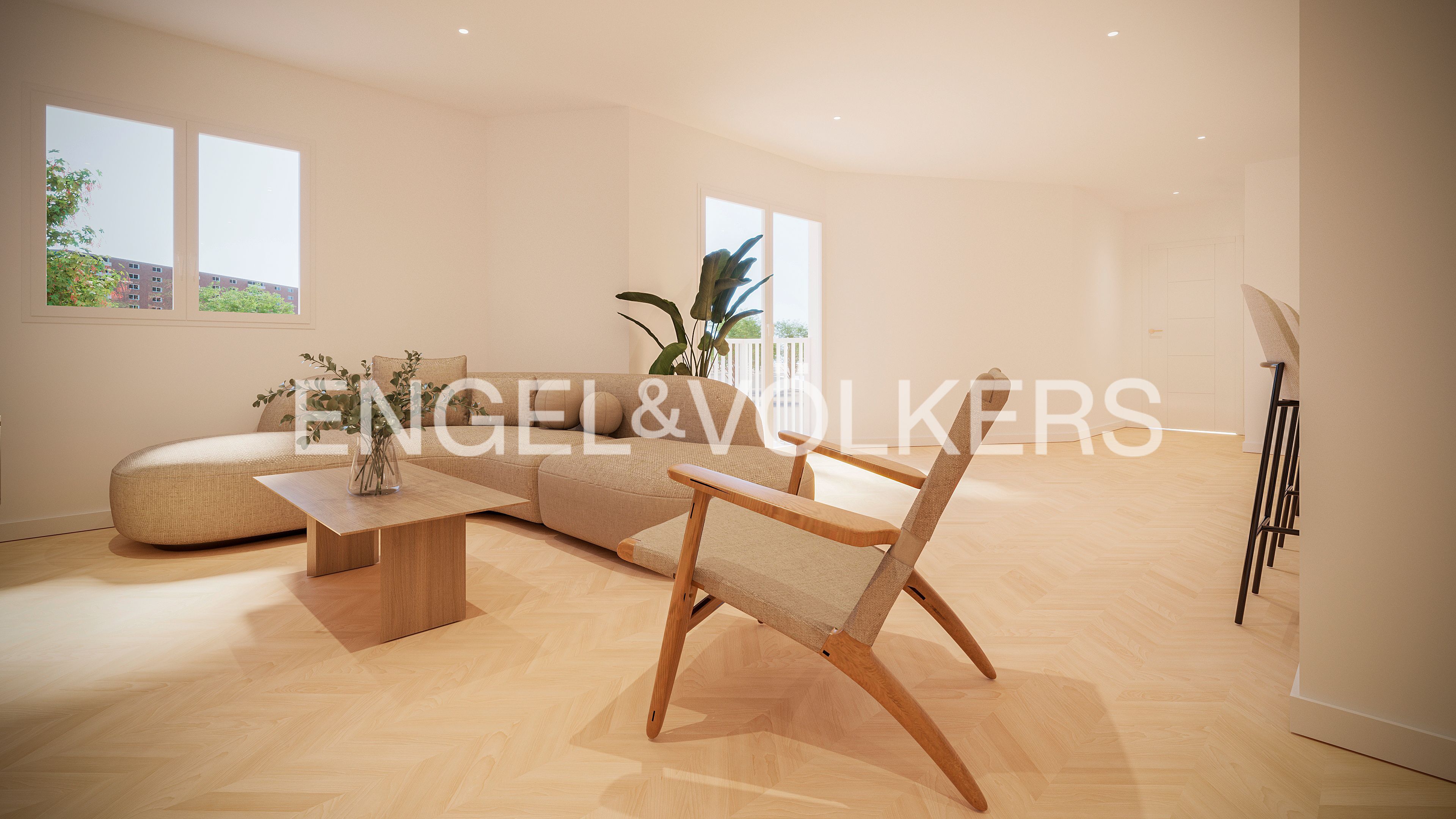 Sala de estar de Apartamento en venta en  Madrid Capital con Aire acondicionado, Calefacción y Terraza