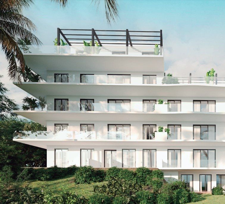 Exterior view of Flat for sale in Mijas  with Air Conditioner, Heating and Private garden