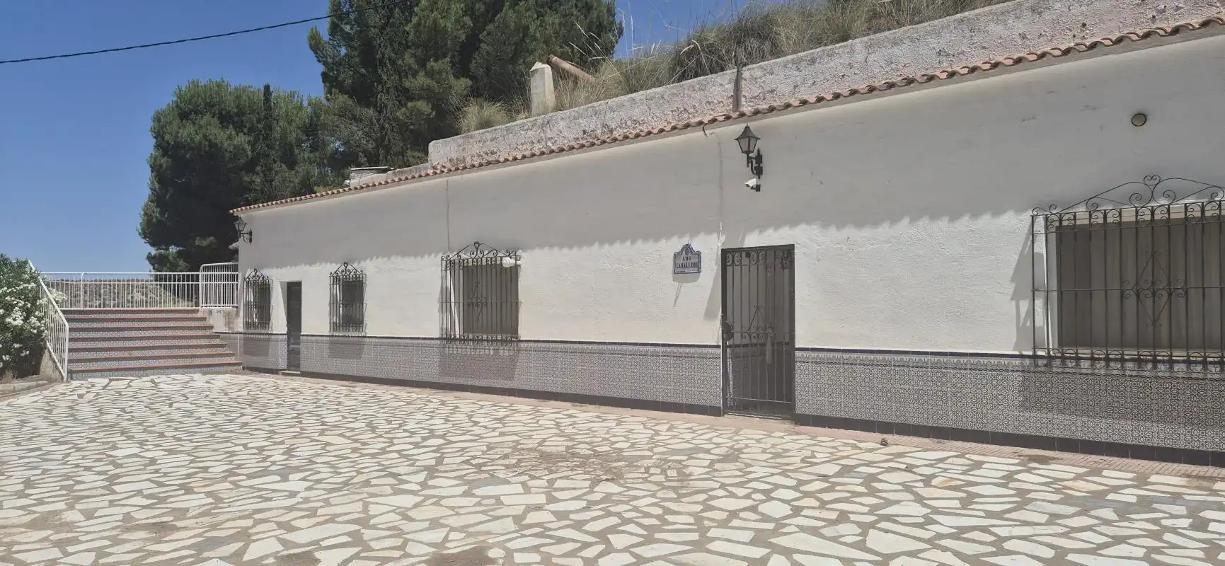 Vista exterior de Finca rústica en venta en Cúllar con Calefacción, Jardín privado y Piscina