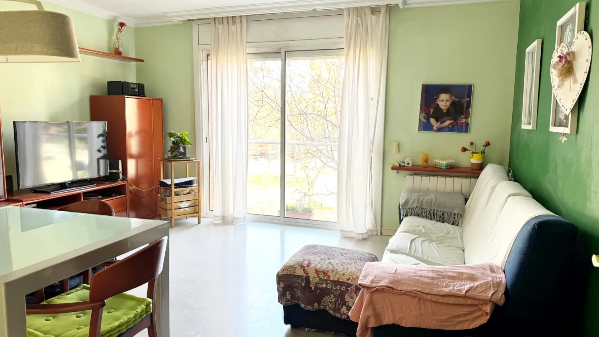Wohnzimmer von Wohnung zum Verkauf in Granollers mit Heizung, Abstellraum und Ofen
