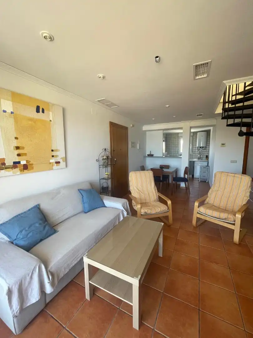 Living room of Attic for rent in Oliva  with Air Conditioner, Terrace and Furnished