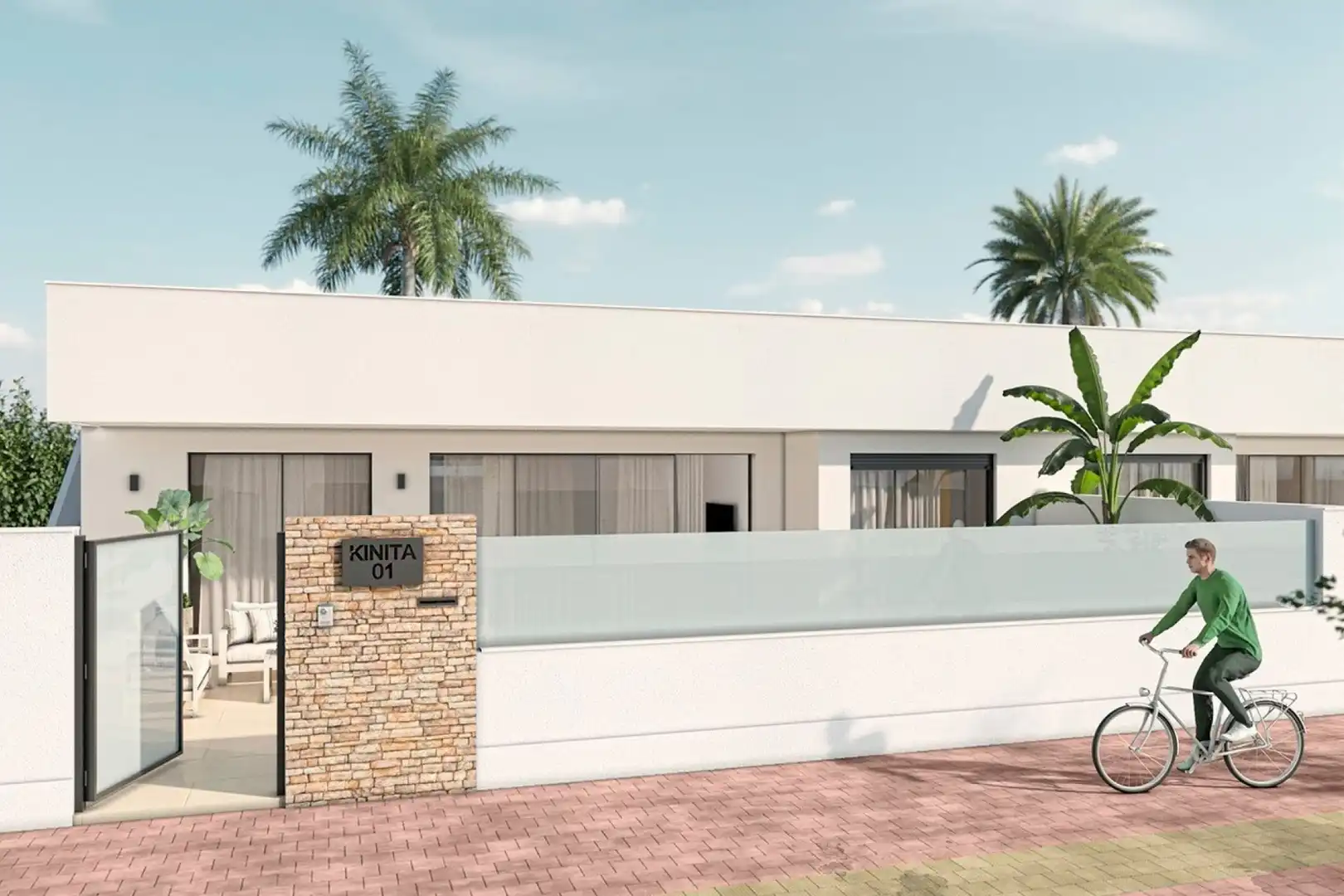 Außenansicht von Wohnung zum Verkauf in Murcia mit Klimaanlage, Privatgarten und Terrasse