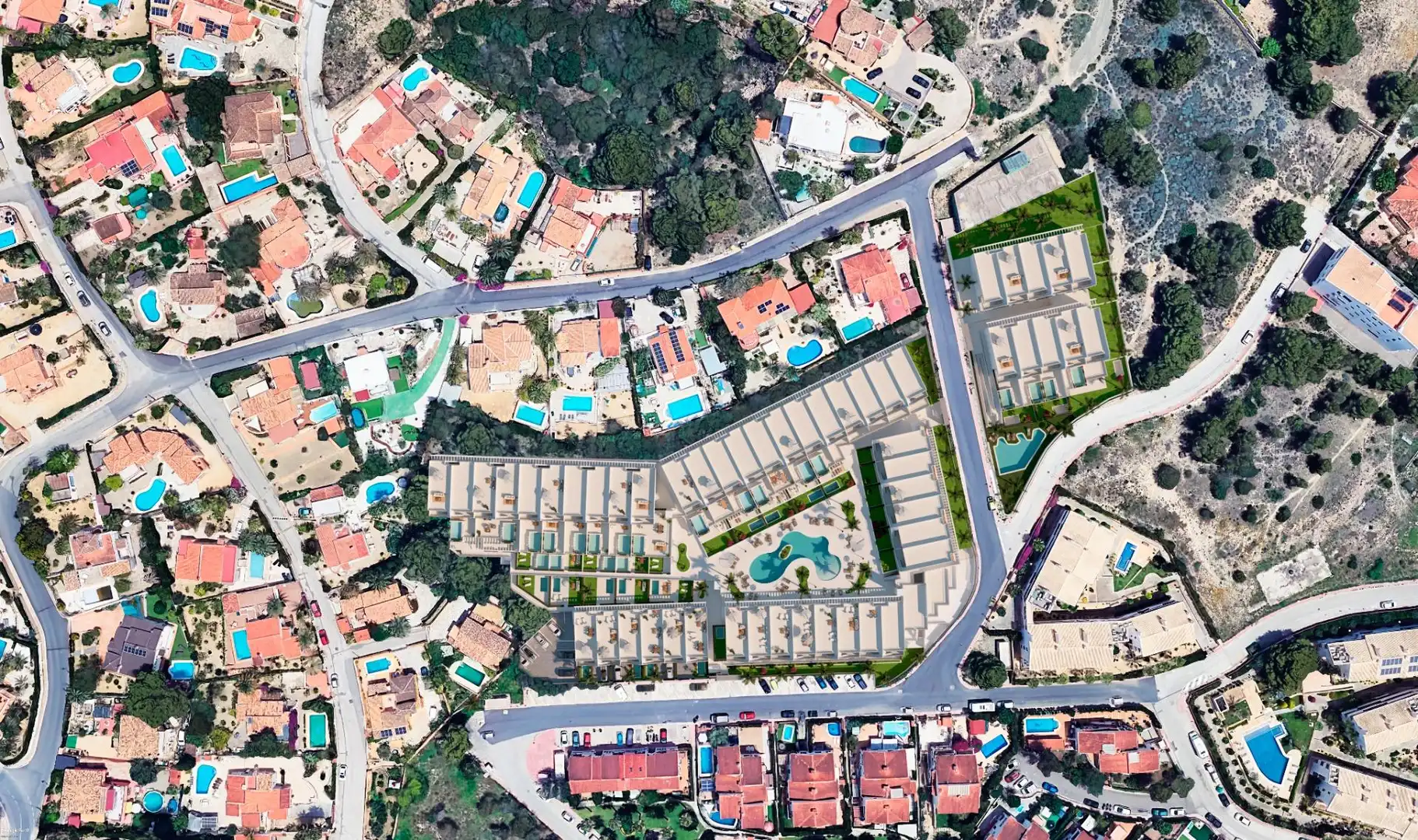 Vista exterior de Planta baja en venta en L'Alfàs del Pi con Aire acondicionado, Calefacción y Jardín privado