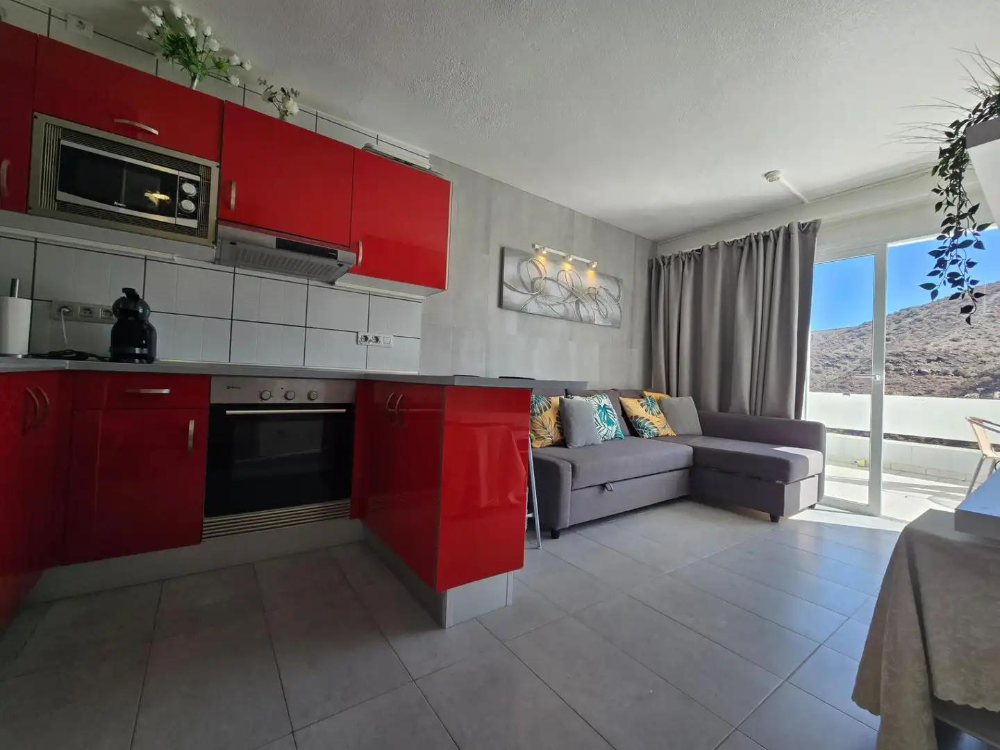 Cocina de Apartamento de alquiler en Mogán con Terraza, Amueblado y Balcón