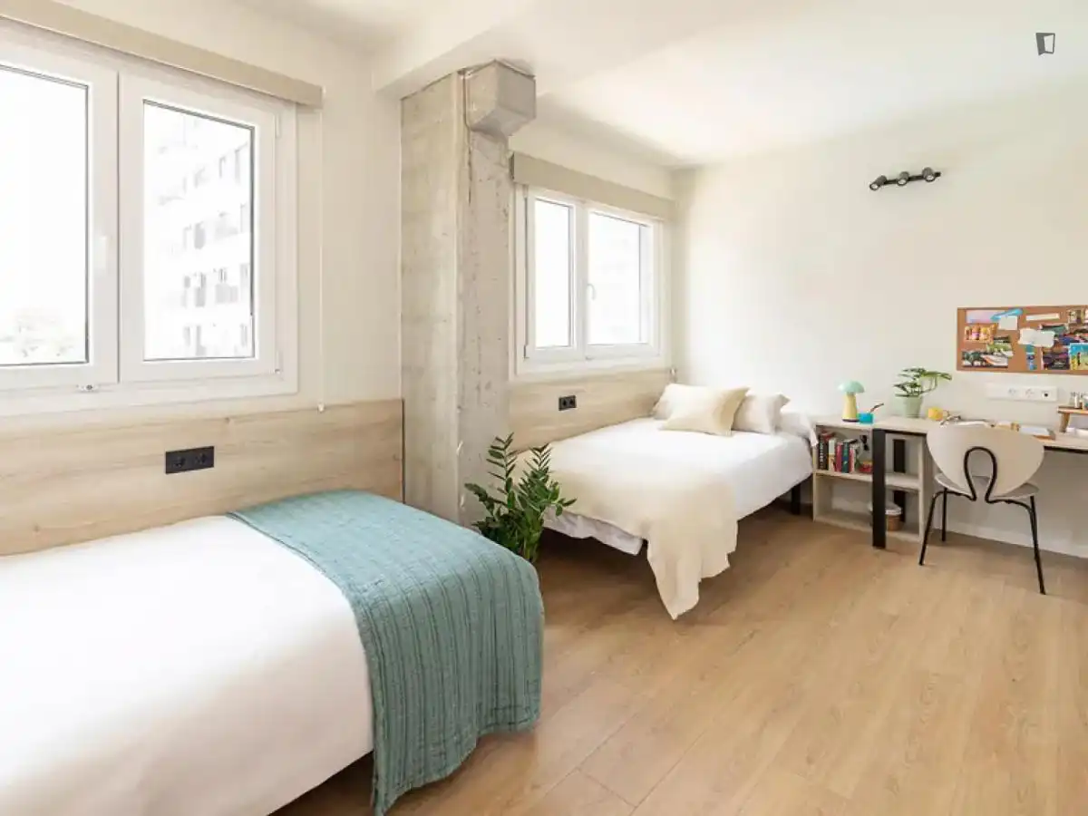 Bedroom of Flat for share in Terrassa  with Heating, Furnished and Internet