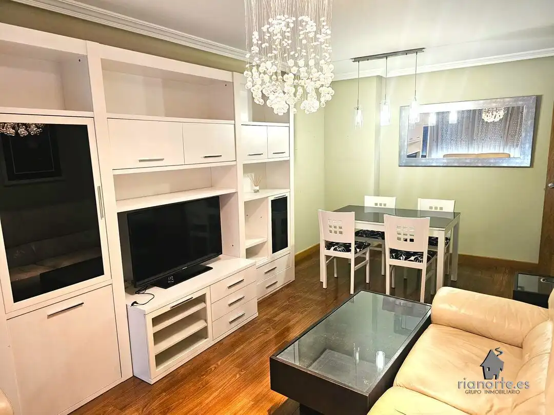 Living room of Flat for sale in Langreo  with Heating, Storage room and Furnished