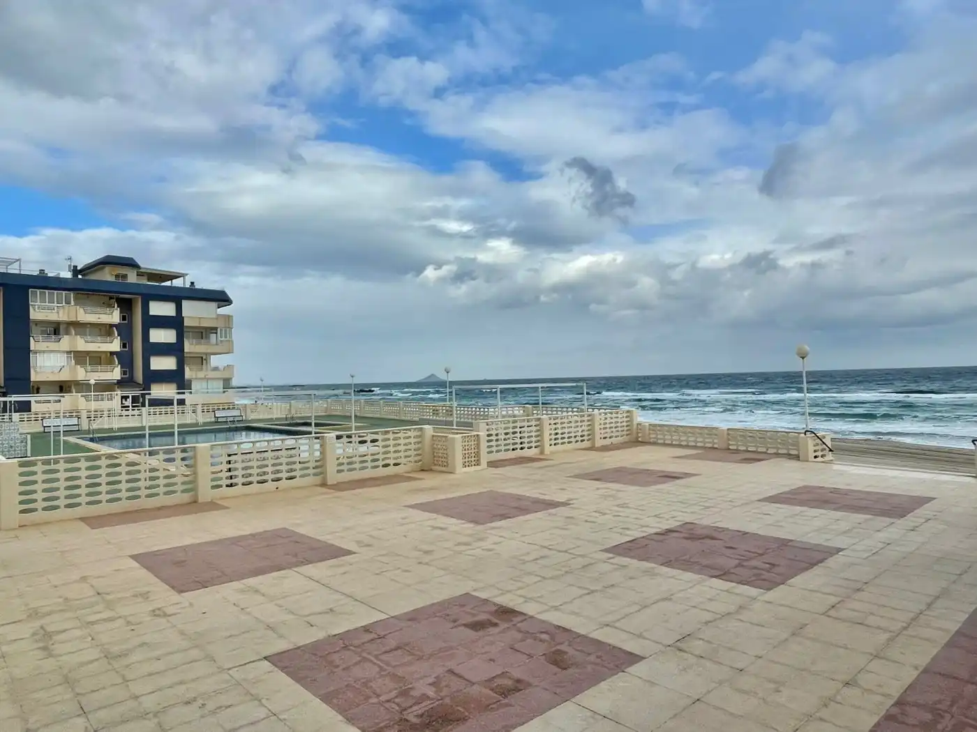 Terrace of Flat for rent in La Manga del Mar Menor  with Air Conditioner, Terrace and Community pool
