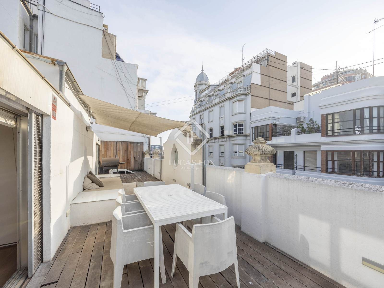 Terrace of Flat for sale in  Valencia Capital  with Air Conditioner, Heating and Parquet flooring