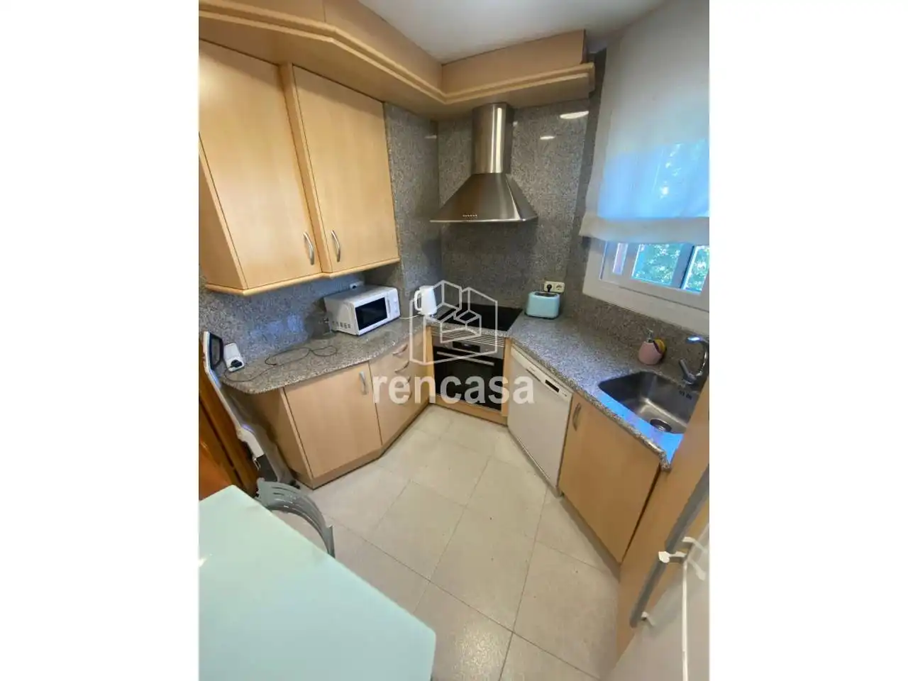 Cocina de Piso de alquiler en Lleida con Parquet, Amueblado y Balcón