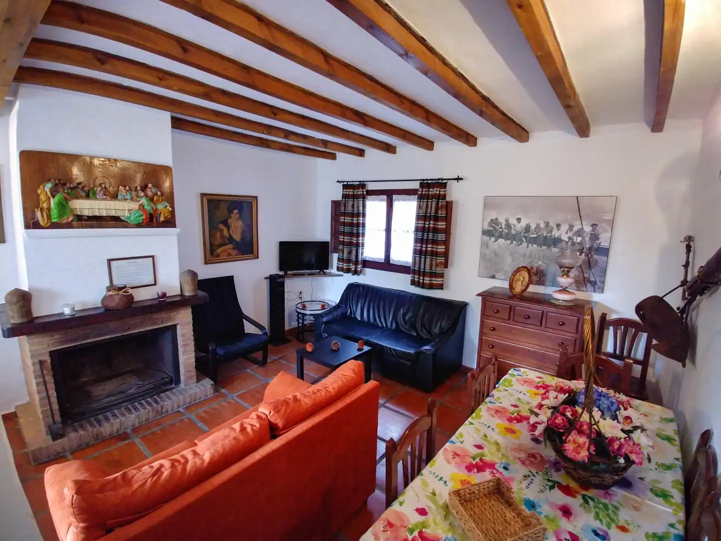 Sala de estar de Finca rústica en venta en Almogía con Aire acondicionado, Terraza y Piscina
