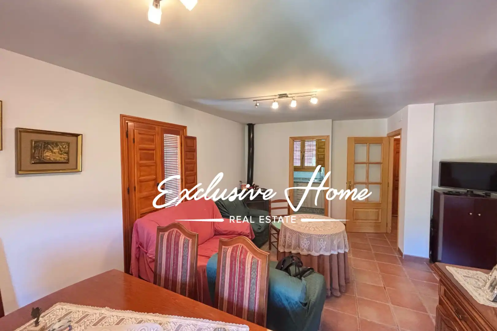 Living room of Houses for sale in Cortes de Arenoso  with Storage room, Furnished and Balcony