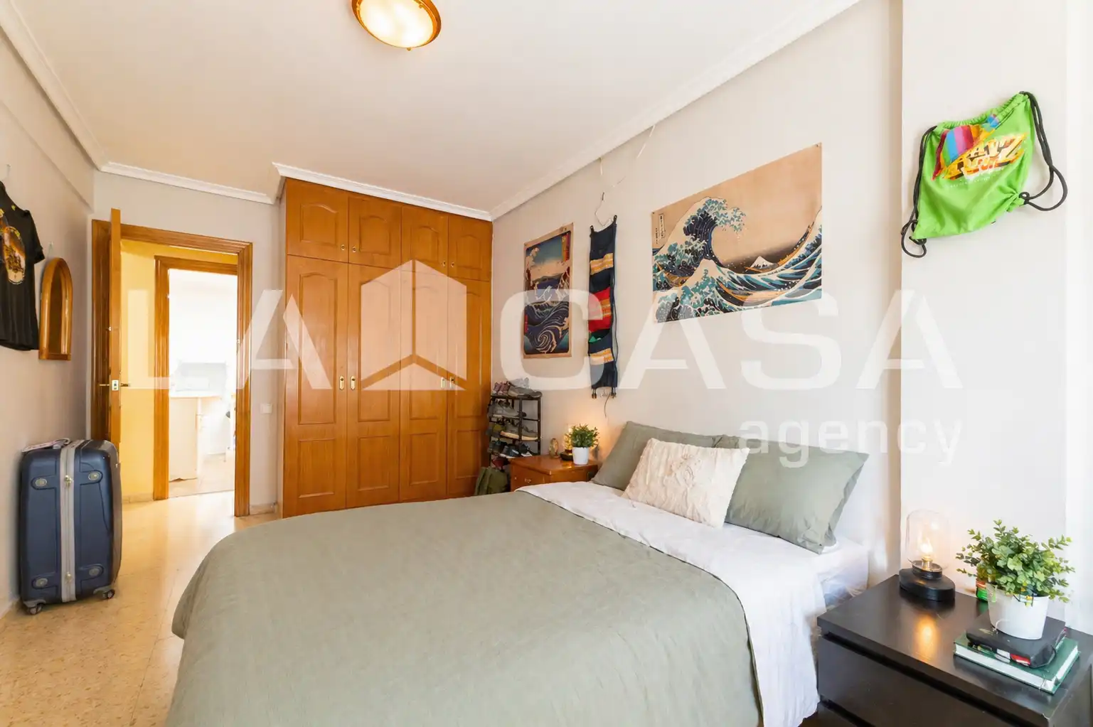 Schlafzimmer von Wohnung zur Miete in Valencia mit Klimaanlage, Möbliert und Balkon