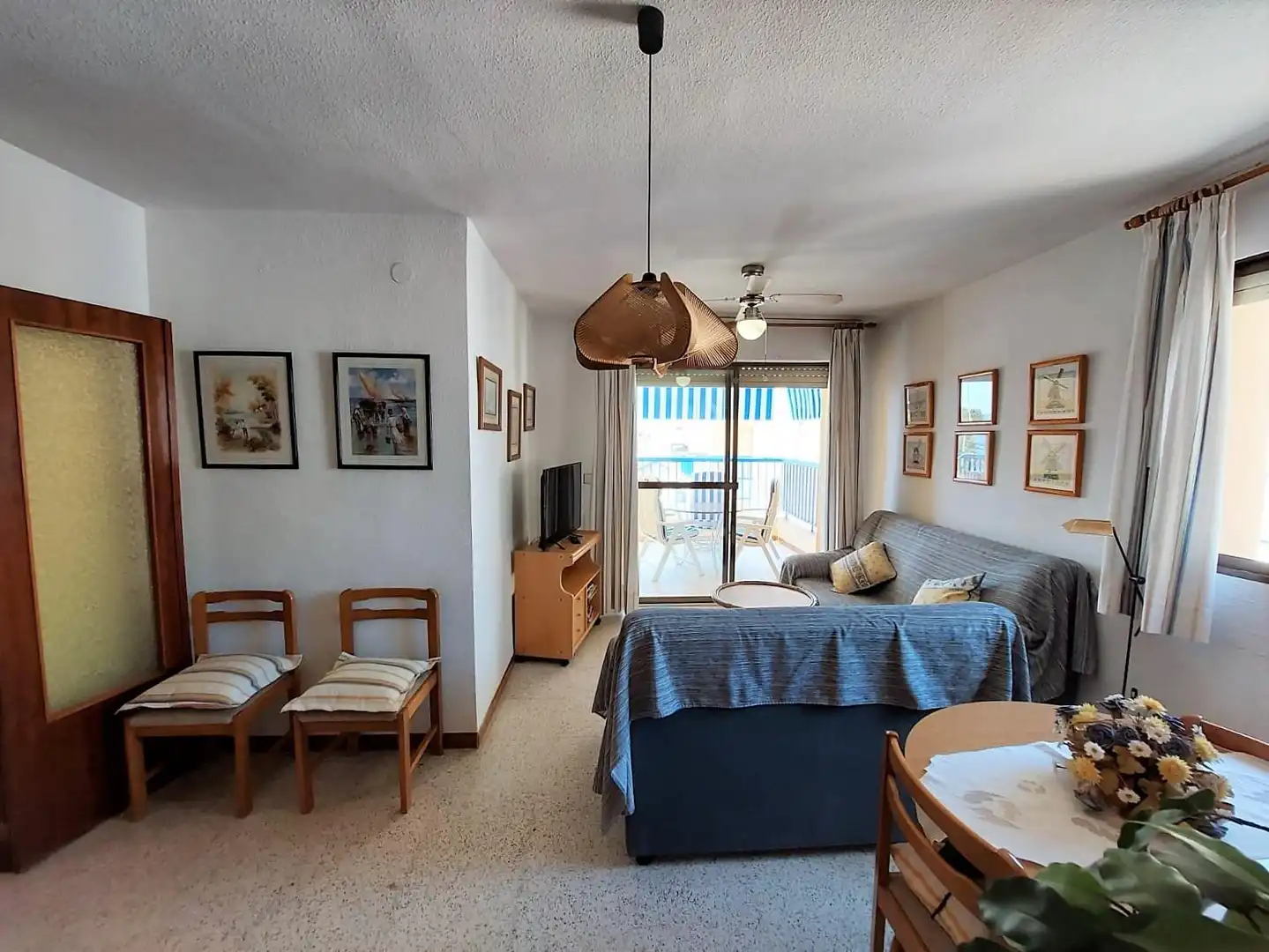 Living room of Flat for sale in Pulpí  with Terrace, Furnished and Balcony