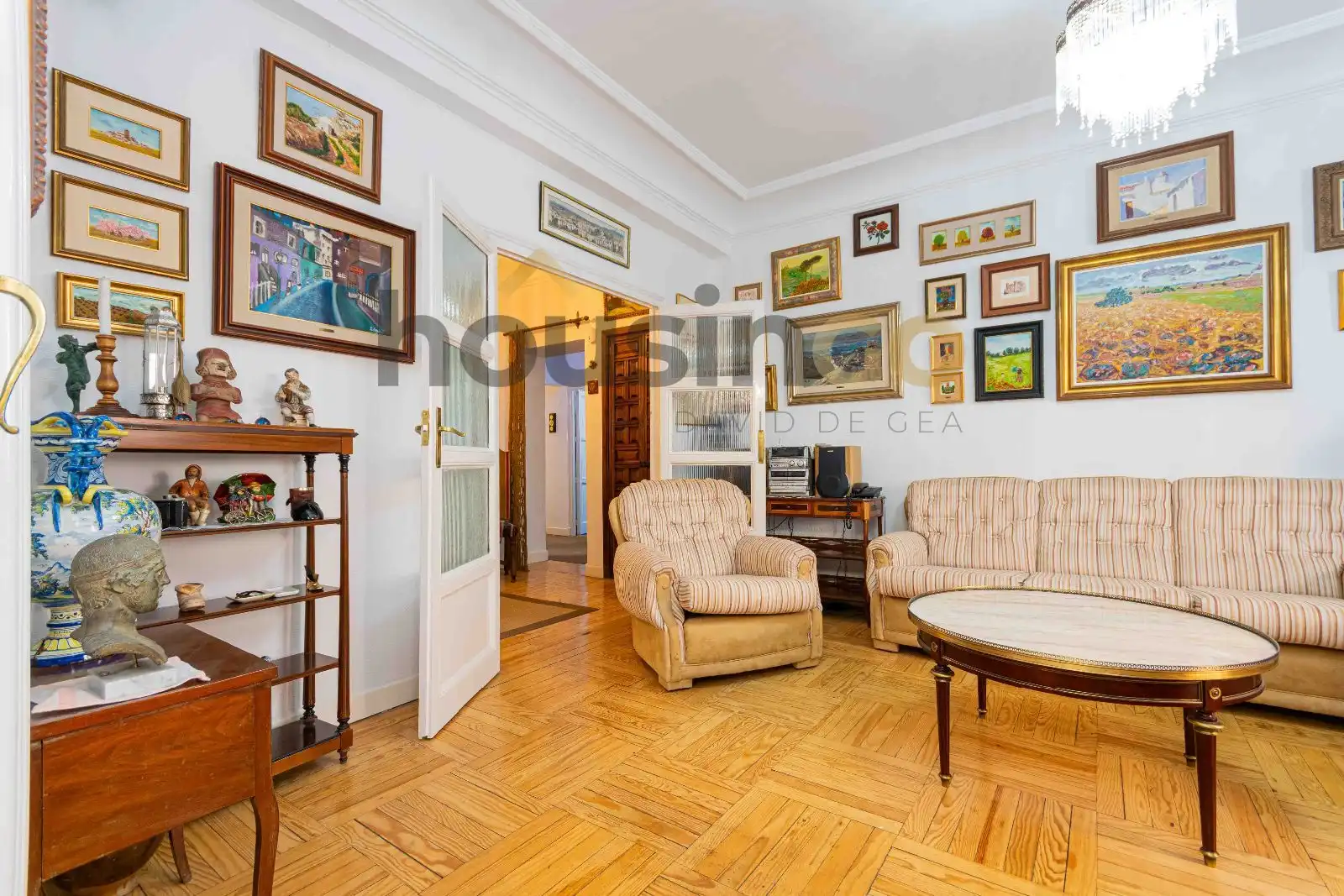 Living room of Flat for sale in Madrid  with Heating, Terrace and Storage room
