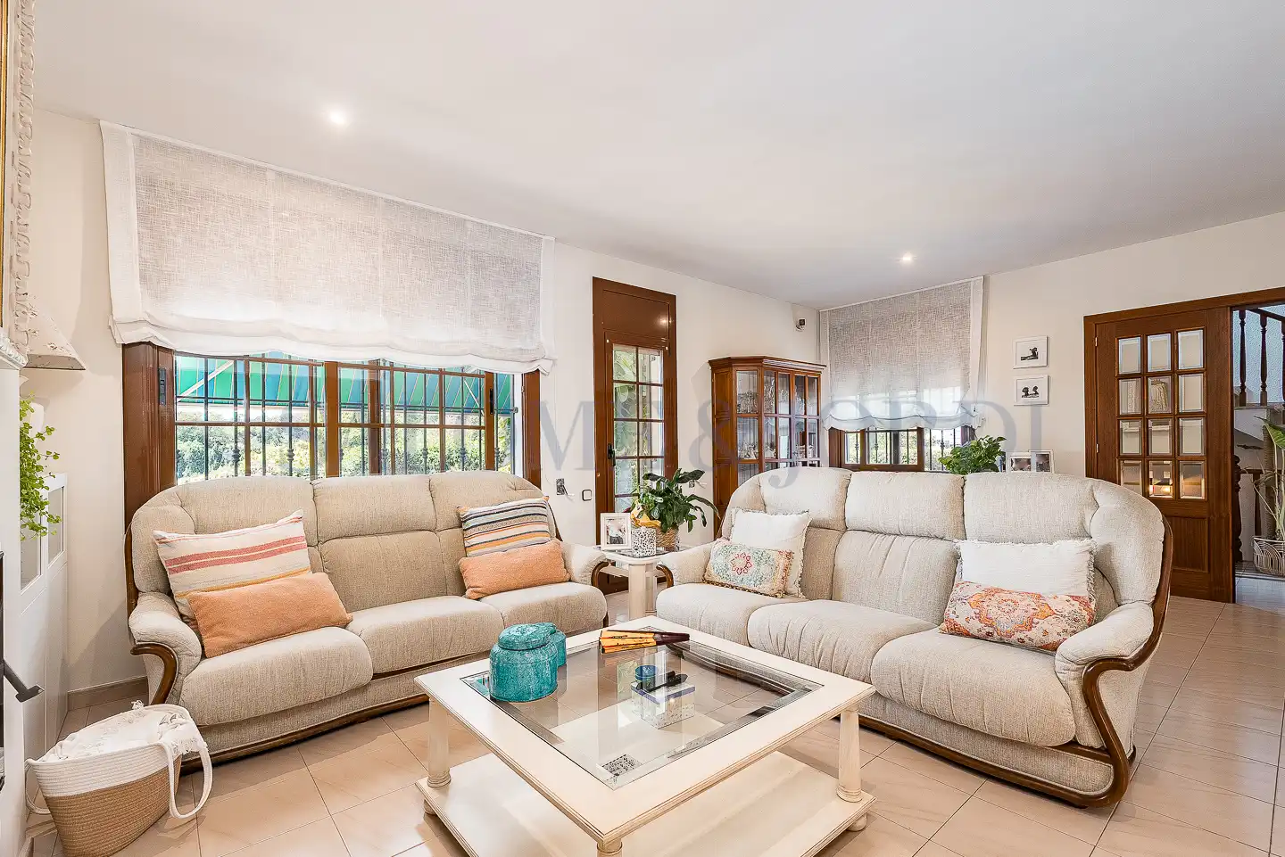 Sala de estar de Casa o chalet en venta en Vilassar de Dalt con Calefacción, Jardín privado y Piscina