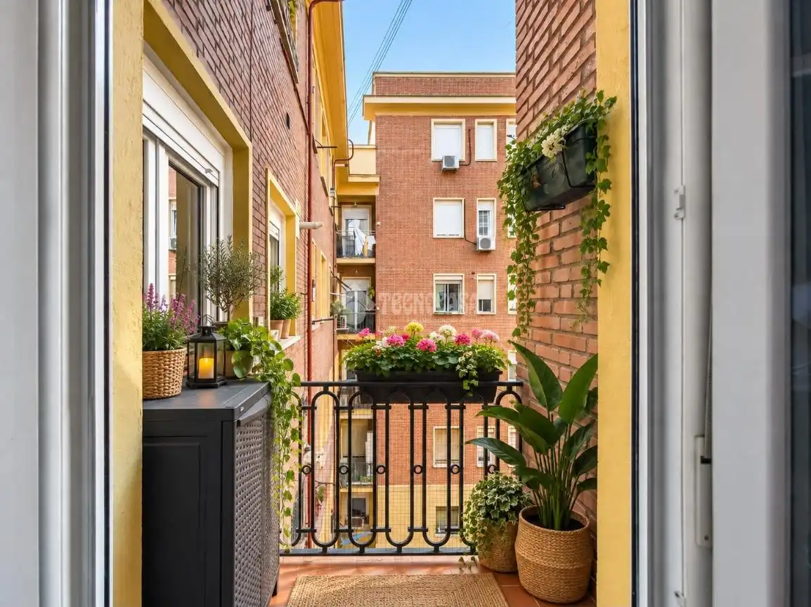 Balcony of Flat for sale in Madrid  with Air Conditioner, Heating and Home automation