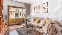 Living room of Flat for sale in  Barcelona Capital  with Heating, Parquet flooring and Terrace